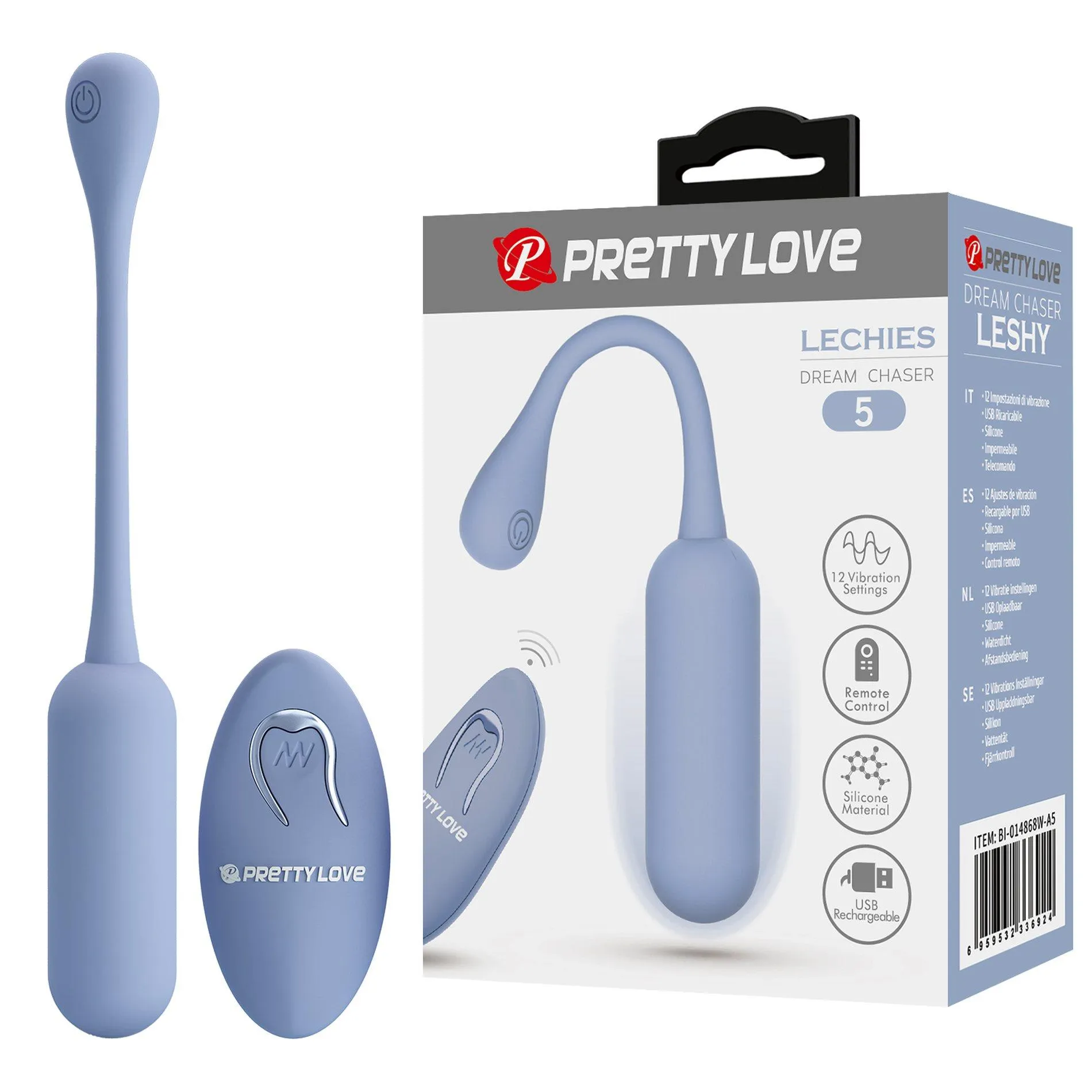Виброяйцо Pretty Love Lechies Dream, 18,6 см (голубой)
