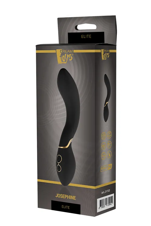 Вибратор для точки G Dream Toys Elite Josephine Luxxe, 20 см (черный)