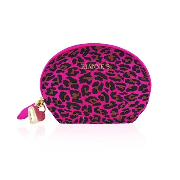 Вібромасажер Rianne S Lovely Leopard Mini Wand, 12 см (фіолетовий)