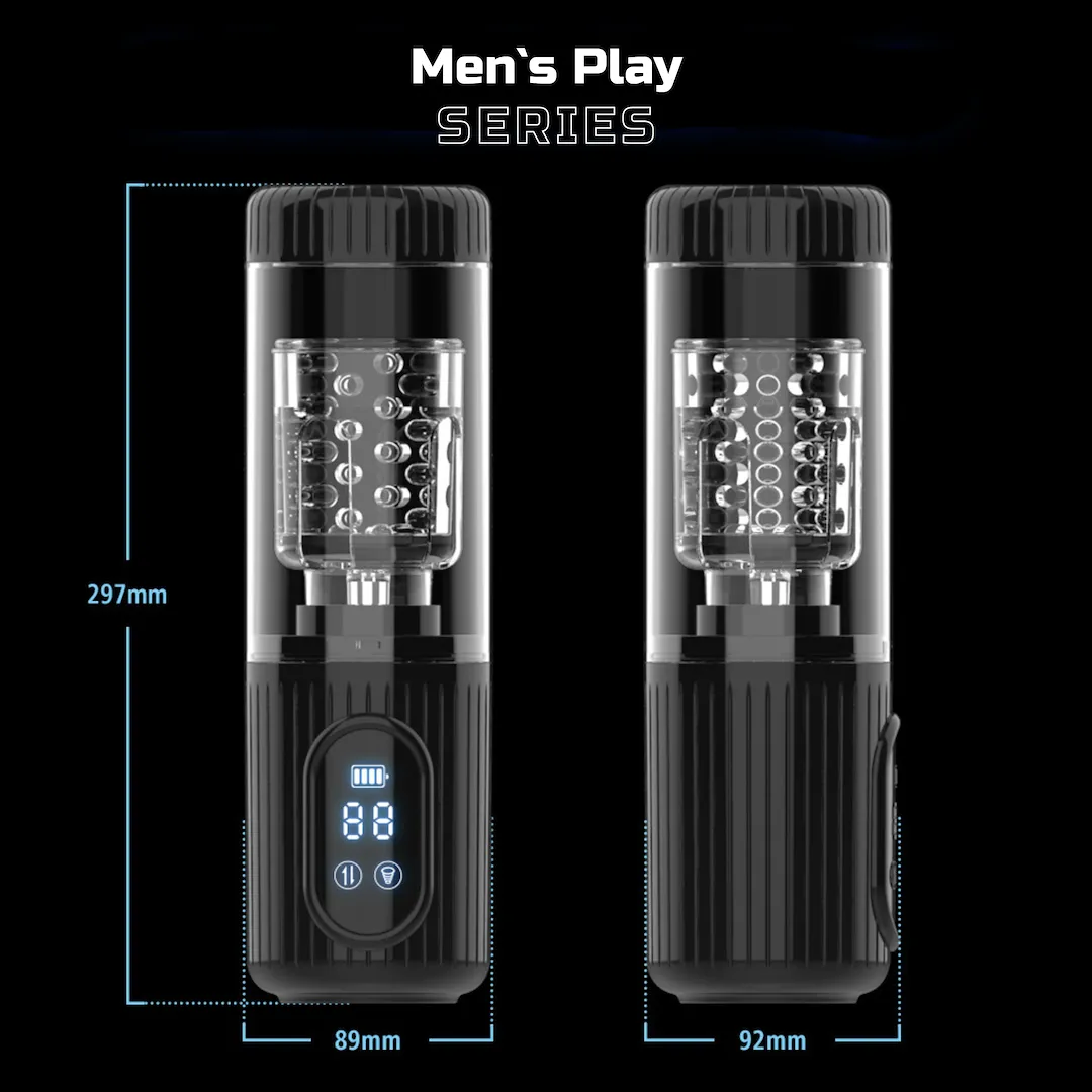 EROSPACE Men's Play B2 - Automatyczny masturbator z wibracją, Przezroczysty, 29.7 cm