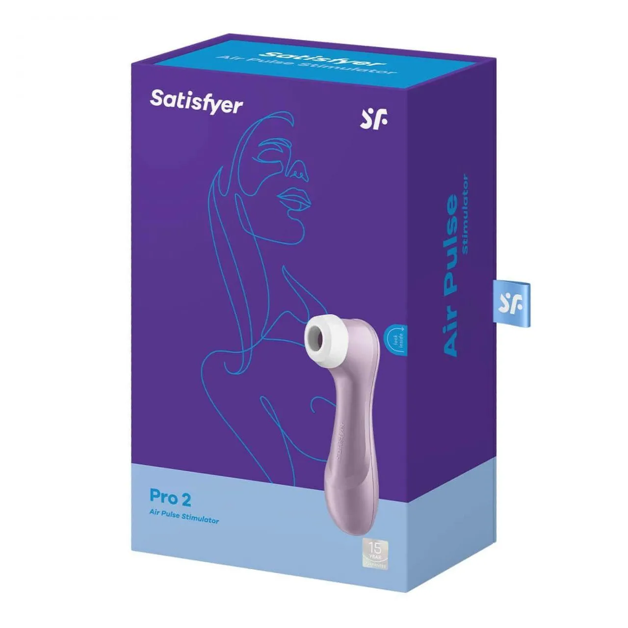 Satisfyer Pro 2 - Bezdotykowy stymulator łechtaczki z wibracjami, Fioletowy, 16 cm