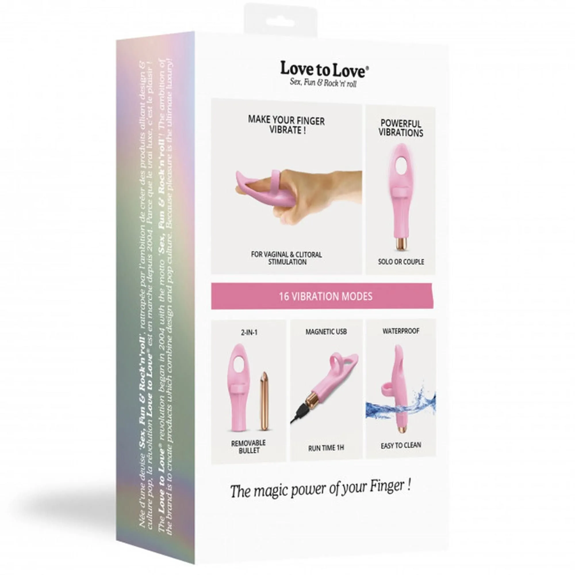 Вібратор на палець Love To Love Tickle Me, 13,5 см (рожевий)