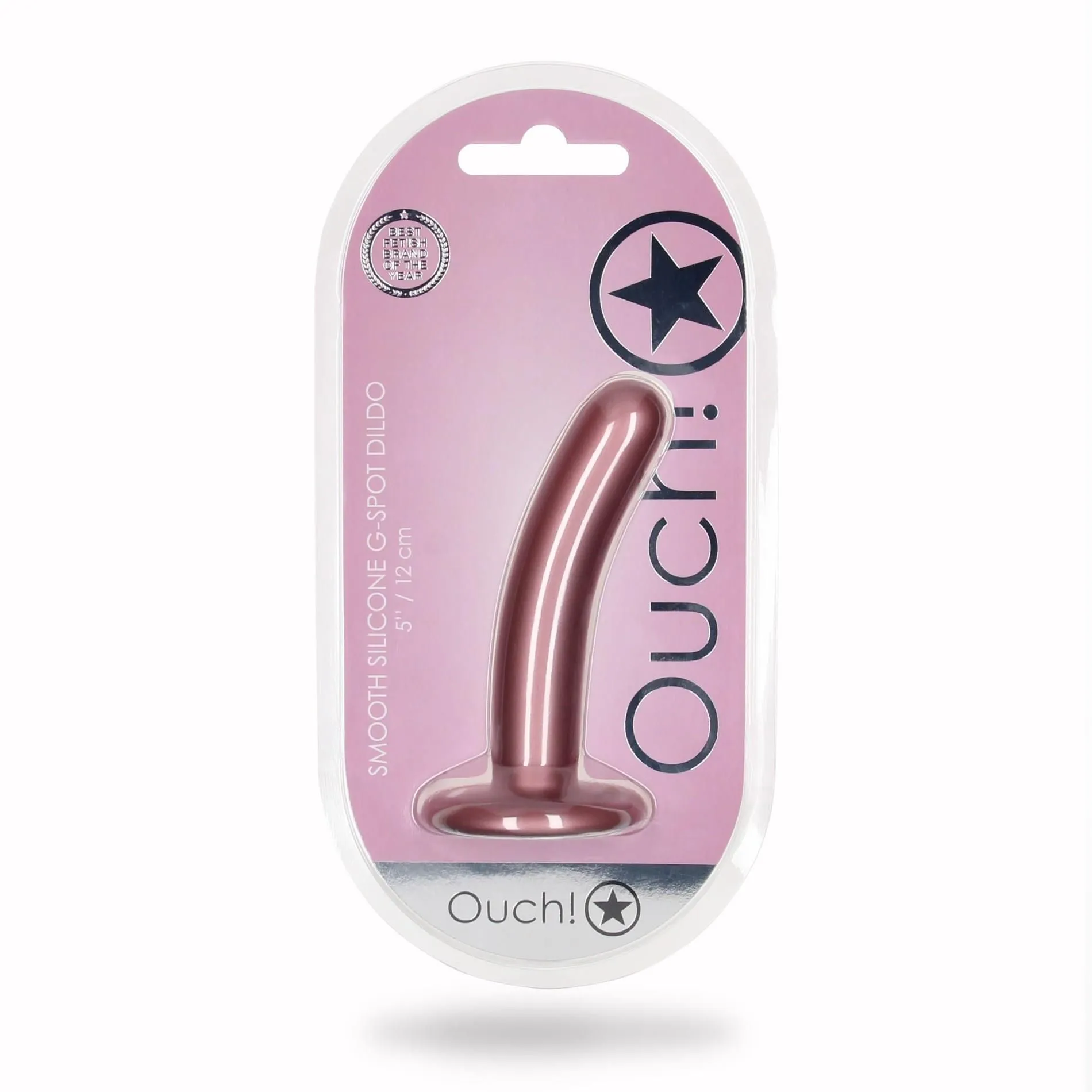 Фалоімітатор Ouch! Smooth G-Spot Dildo 5'', 12.4 см (рожевий)