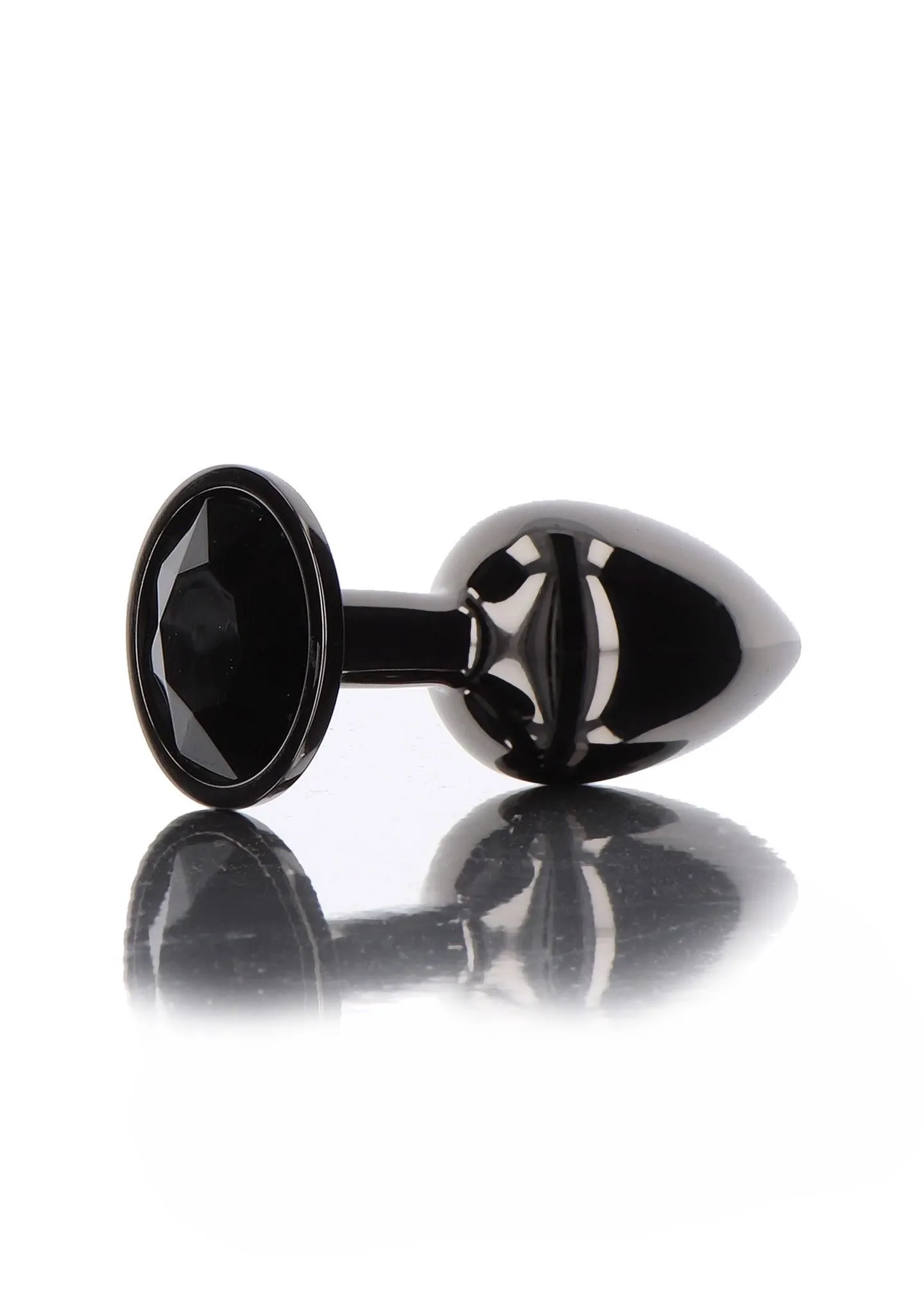 Анальная пробка Taboom Butt Plug With Diamond Jewel M, 8.5 см (черный)