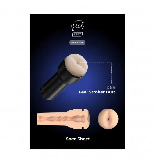 Kiiroo Feel Stroker Butt - Masturbator, W kolorze cielistym, 22, 4 cm