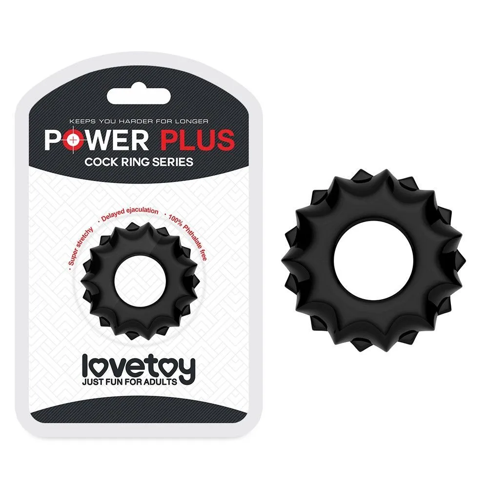 Ерекційне кільце Lovetoy Power Plus Cock Ring Series, 4 см (чорний)