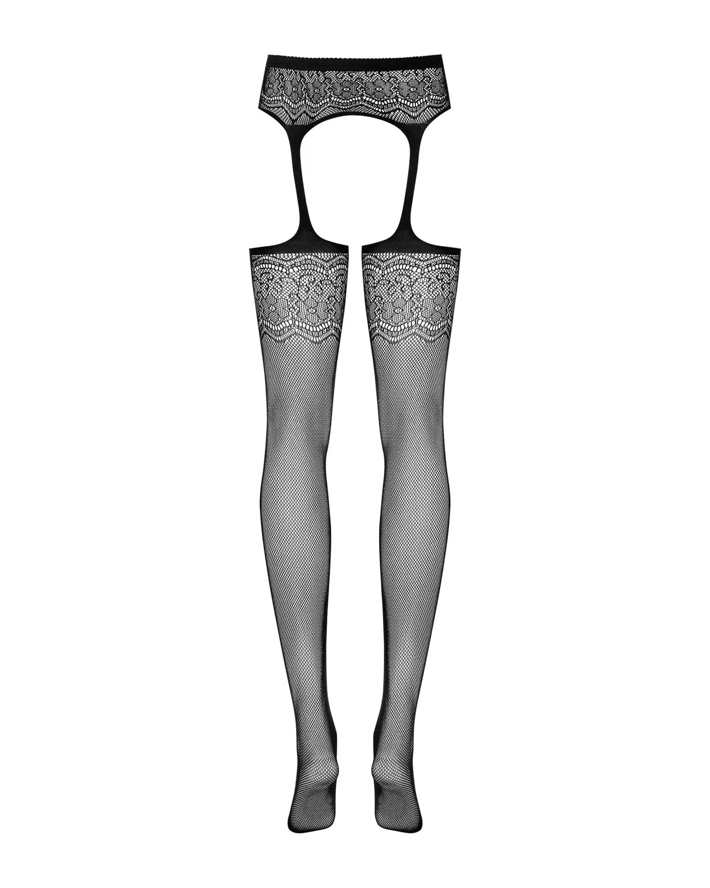 Чулки Obsessive Garter Stockings S207, S/M/L (черный)