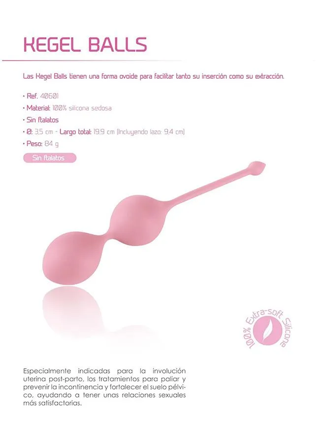 Вагинальные шарики Femintimate Kegel Balls, 19,9 см (розовый)