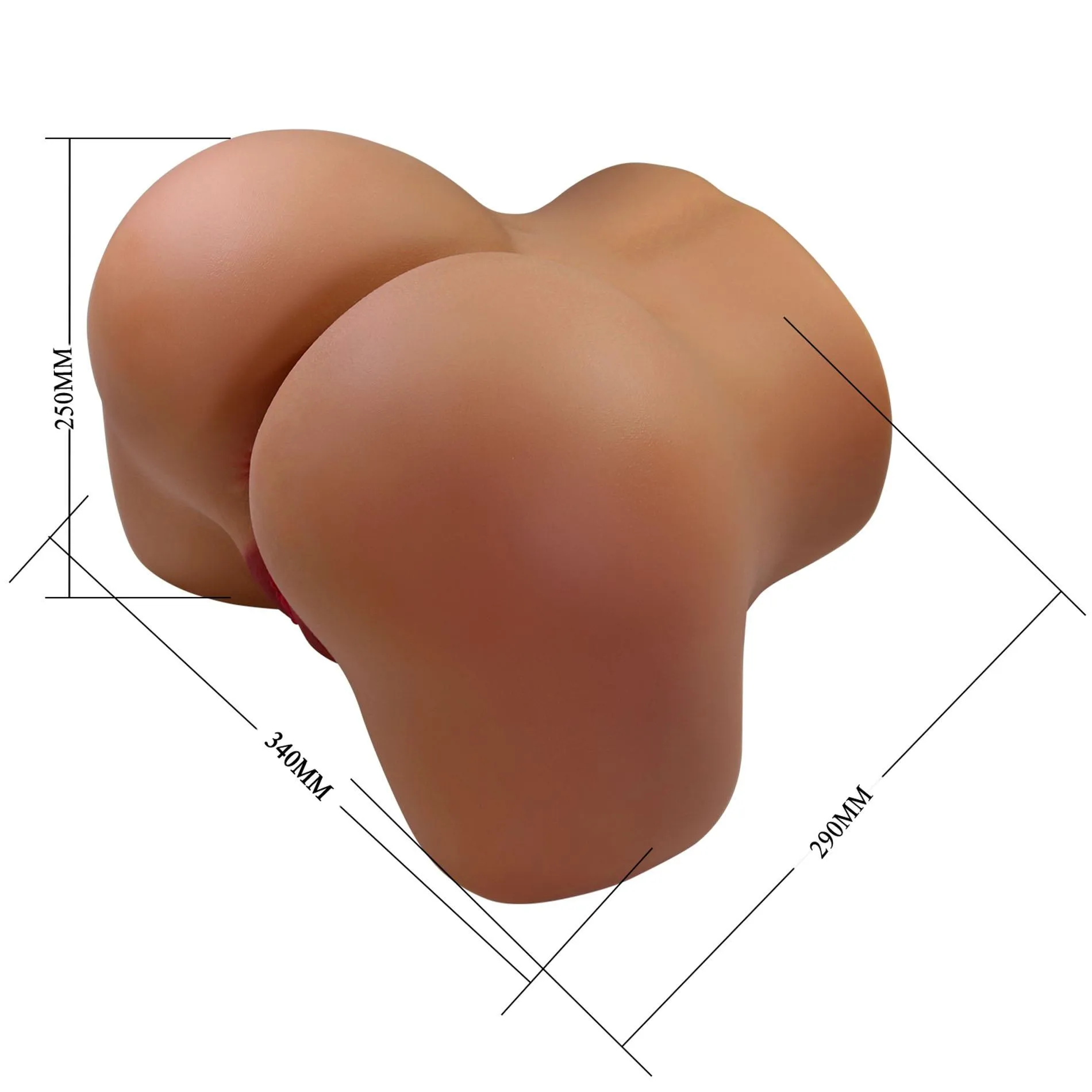 Crazy Bull Wendy Vagina & Anal - Masturbator realistyczny z wibracjami, Brązowy, 34 cm