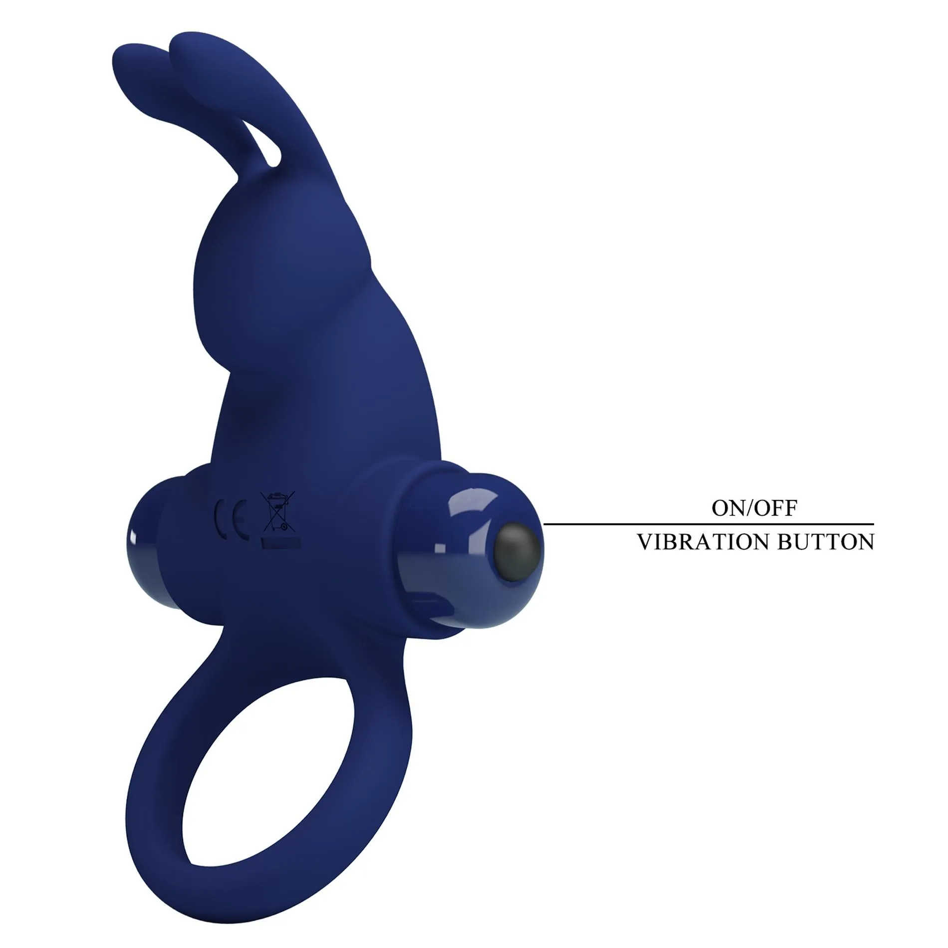 Эрекционное кольцо Pretty Love Vibrant Penis Ring, 11,3 см (синий)