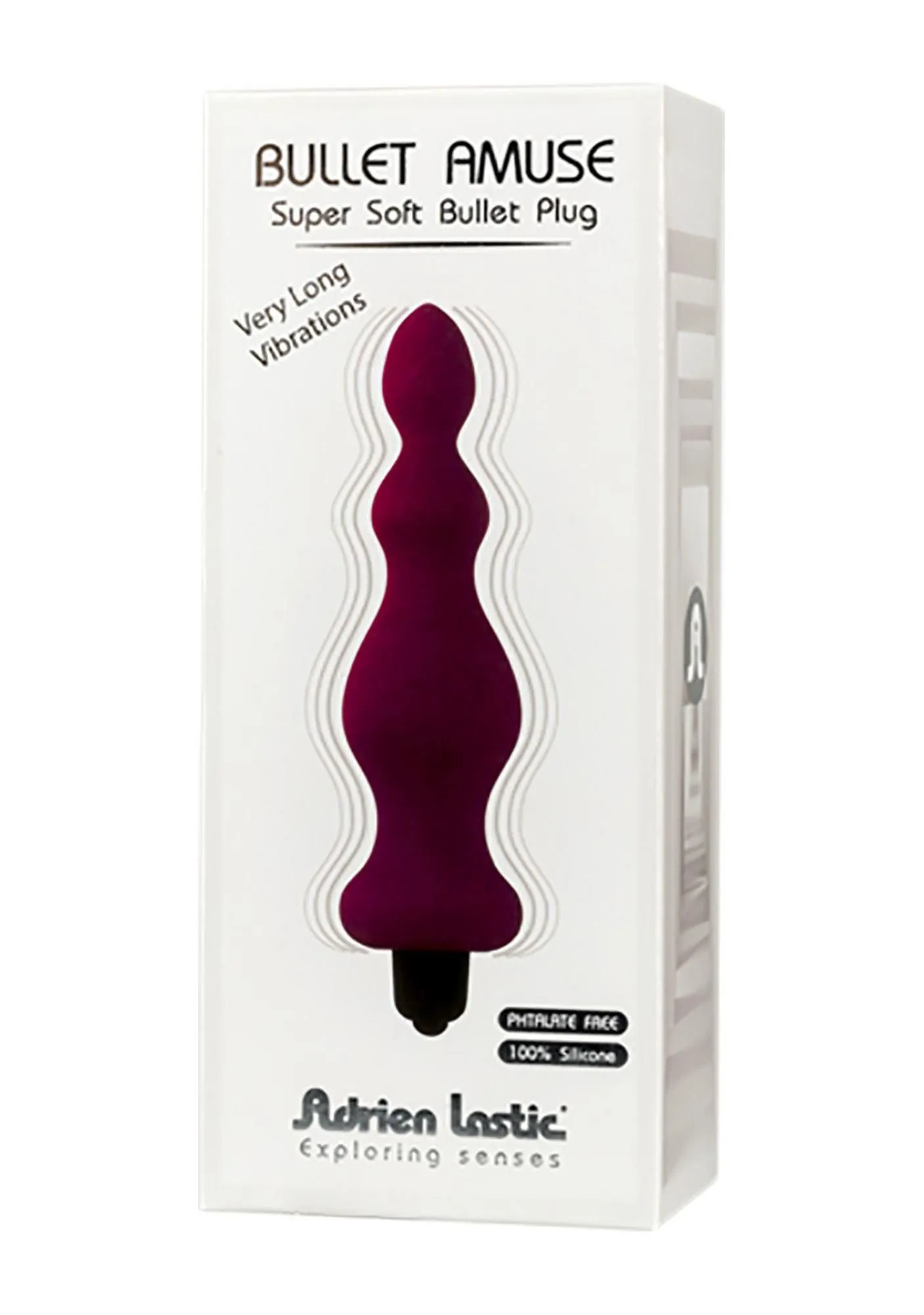 Анальна пробка Adrien Lastic Bullet Amuse, 14.5 см (пурпурний)