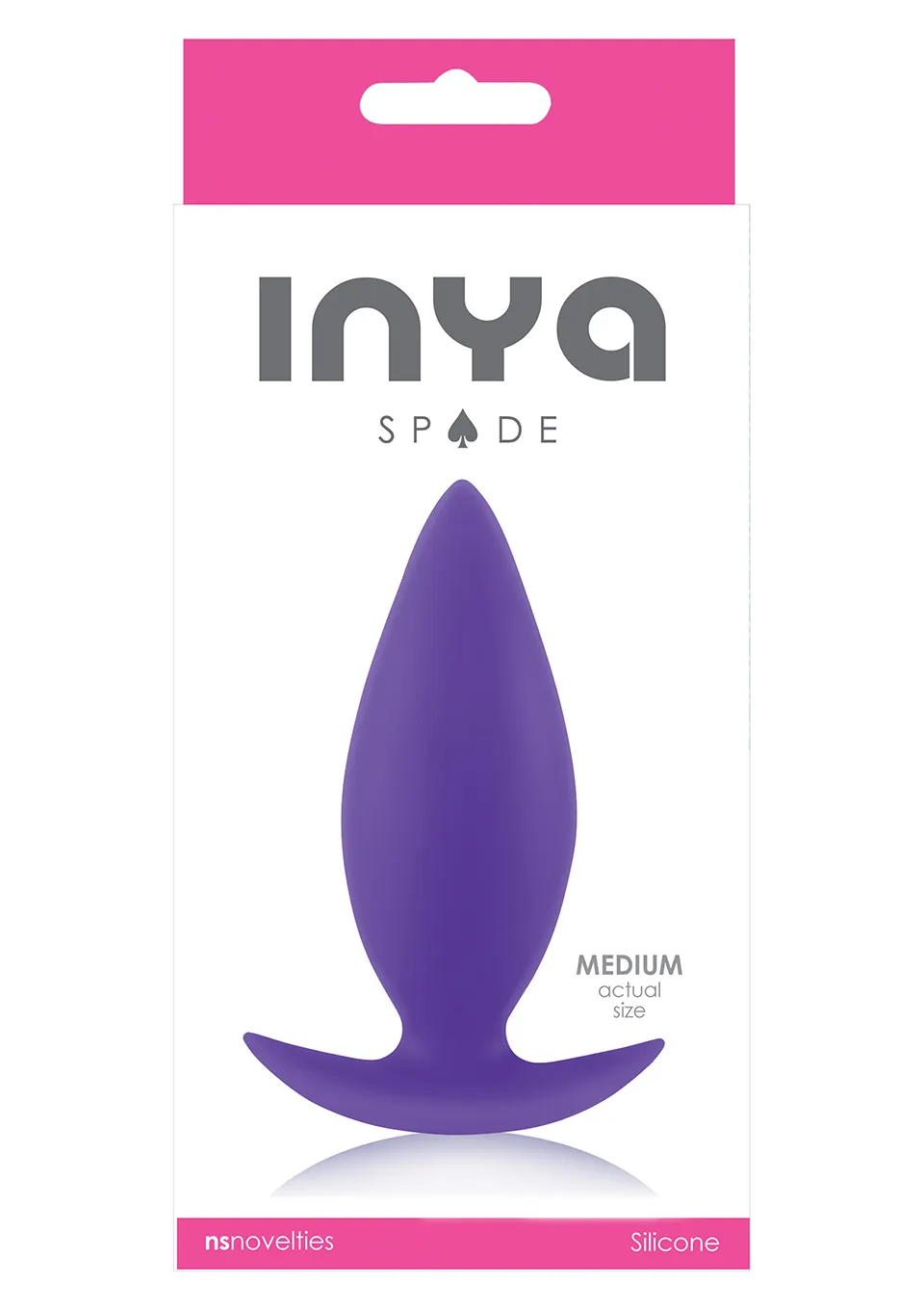 NS Novelties Inya Spades Medium - Korek analny, Fioletowy, 10 cm