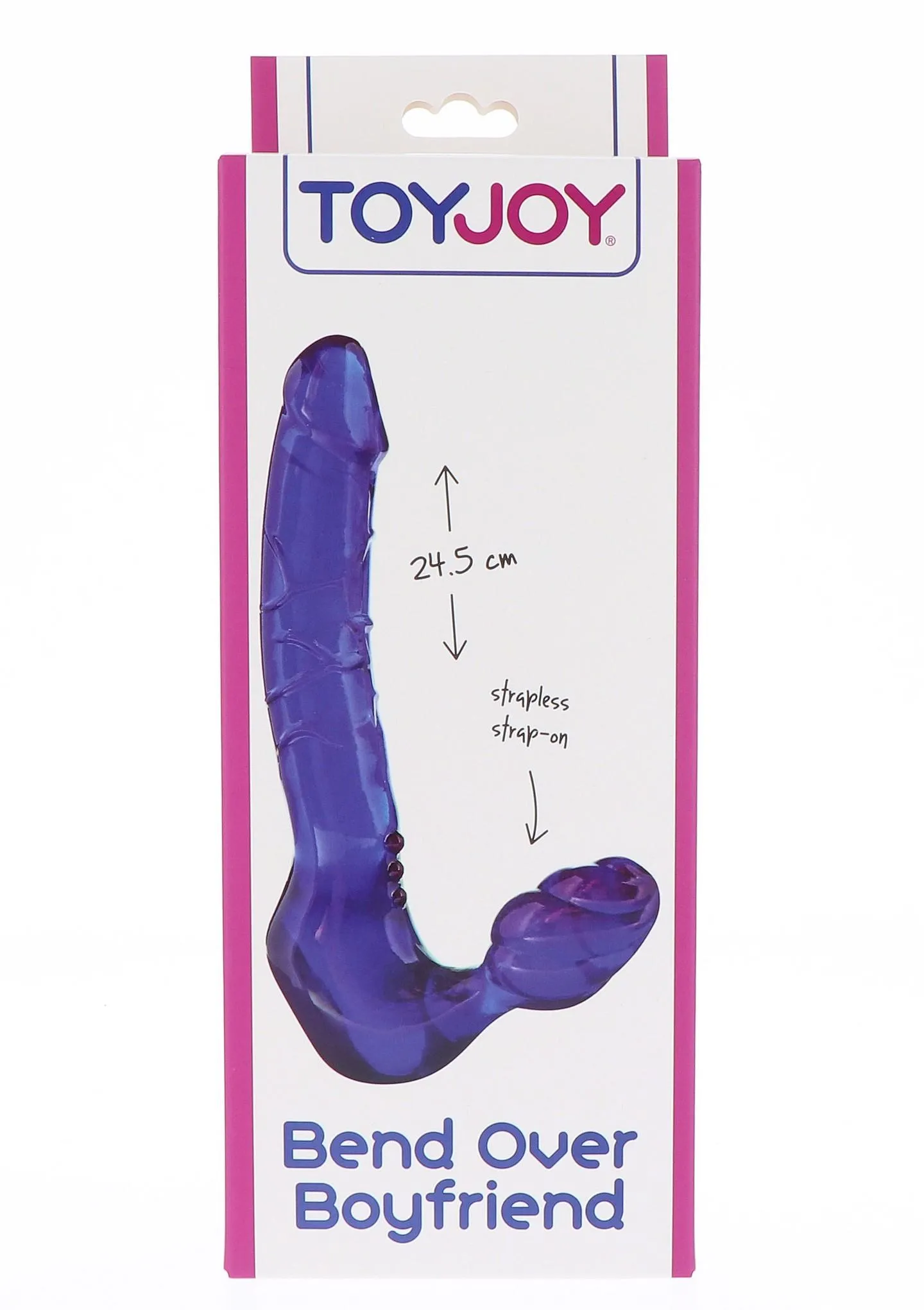 Страпон ToyJoy Bend Over Boyfriend, 20.5 см (фіолетовий)