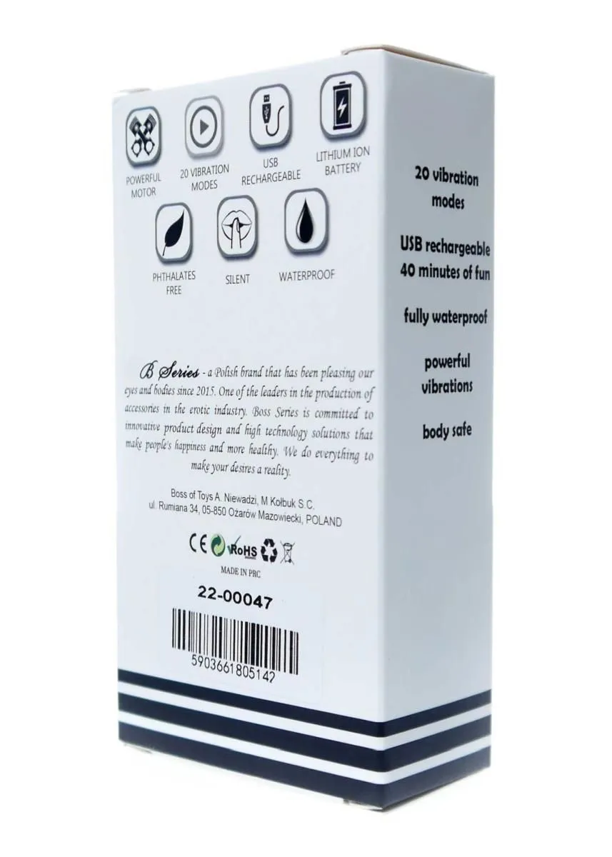 Міні-вібратор B - Series Magic Rechargeable Powerful Bullet, 10 см (чорний)