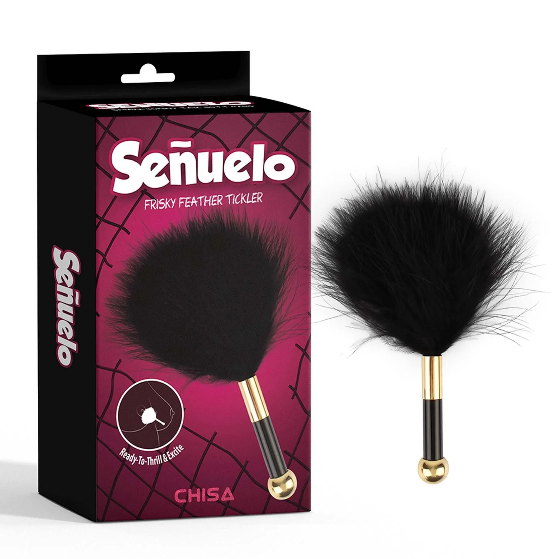 Перо-тиклер Senuelo Frisky Feather Tickler (черный)