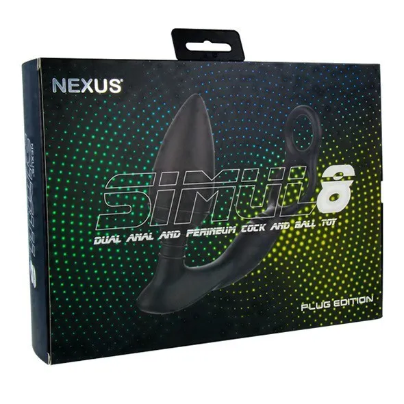 Анальная пробка с эрекционным кольцом Nexus Simul8 Plug Edition, 12 см (черный)