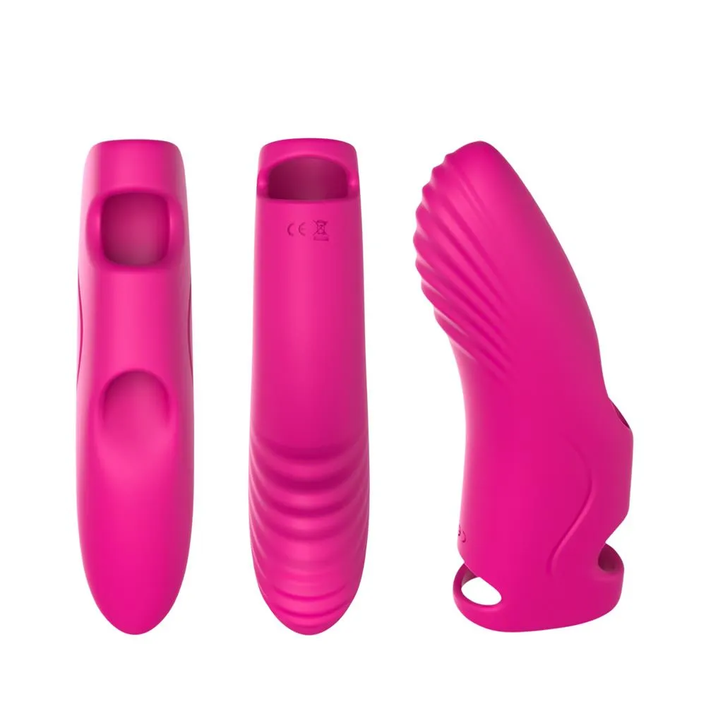 B - Series Joy Aurora - Wibrator na palec, Różowy, 11.8 cm