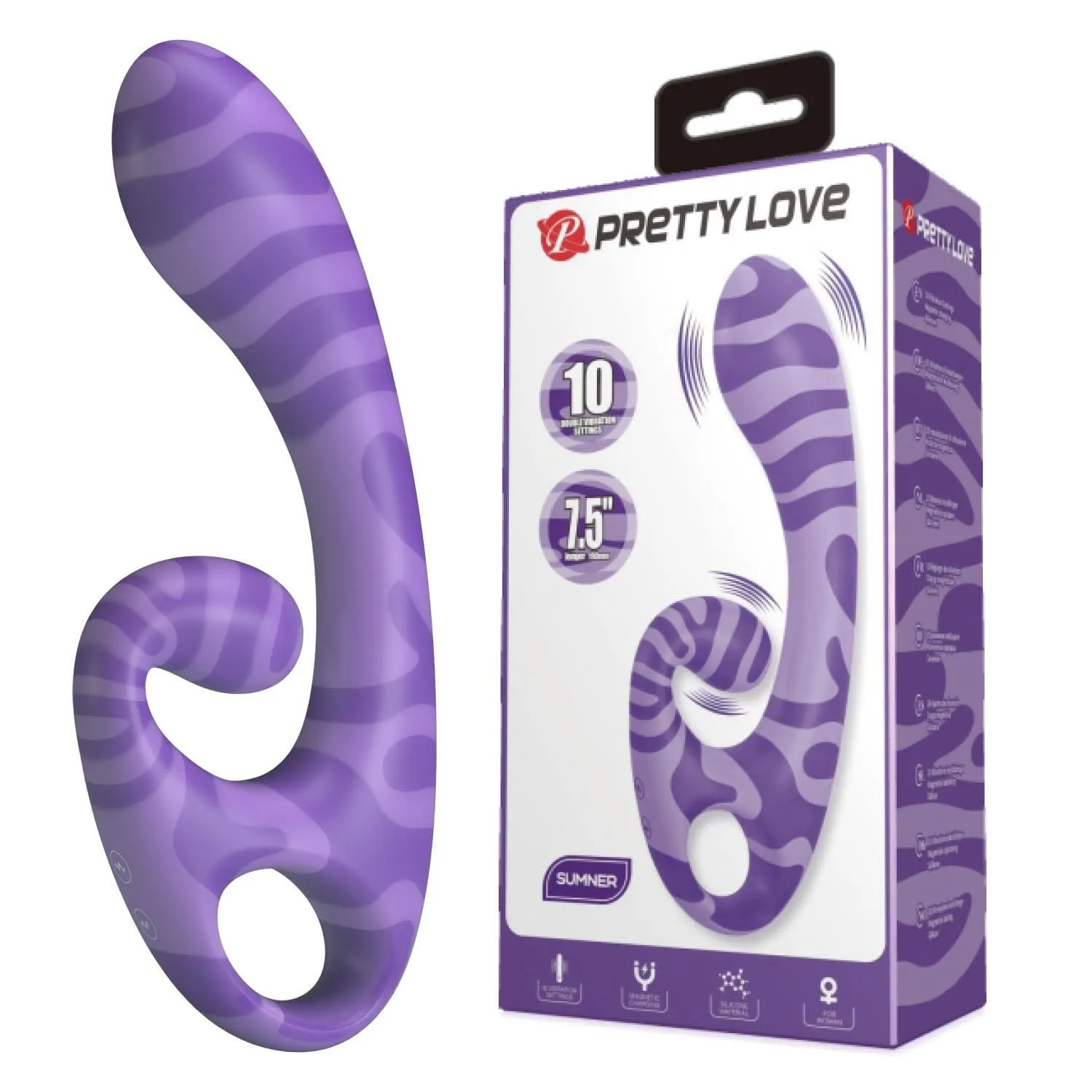 Pretty Love Sumner - Wibrator, Fioletowy, 19 cm