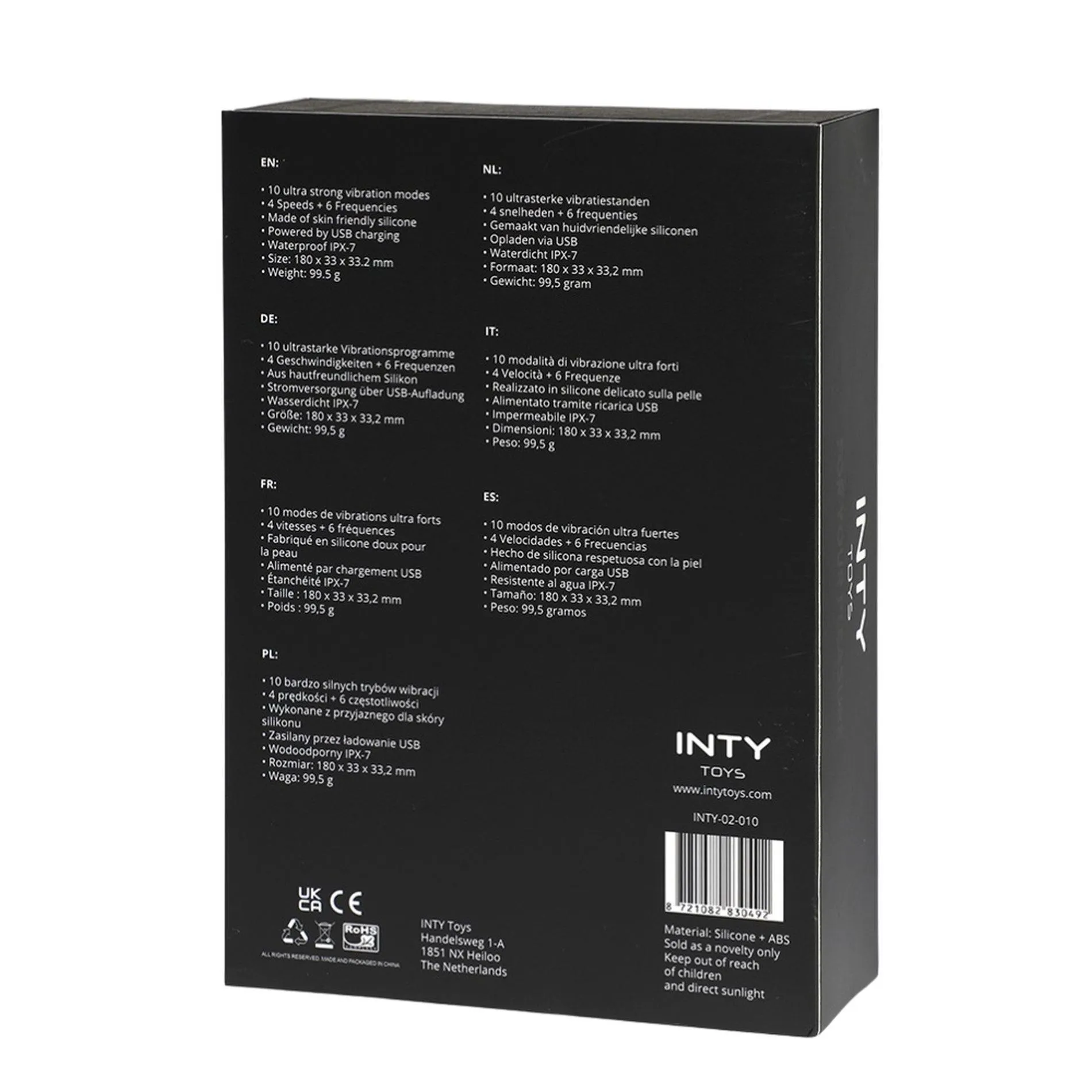 Вібратор Inty Toys Blush, 18 см (рожевий)
