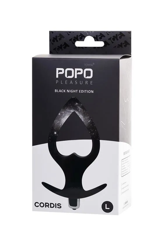 Анальная пробка Toyfa Popo Pleasure Cordis L Vibro, 15 см (черный)