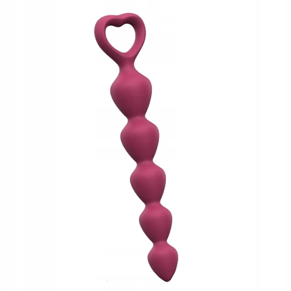 Анальний ланцюжок Love To Love Bing Bang M Plum Star, 18,5 см (бордовий)