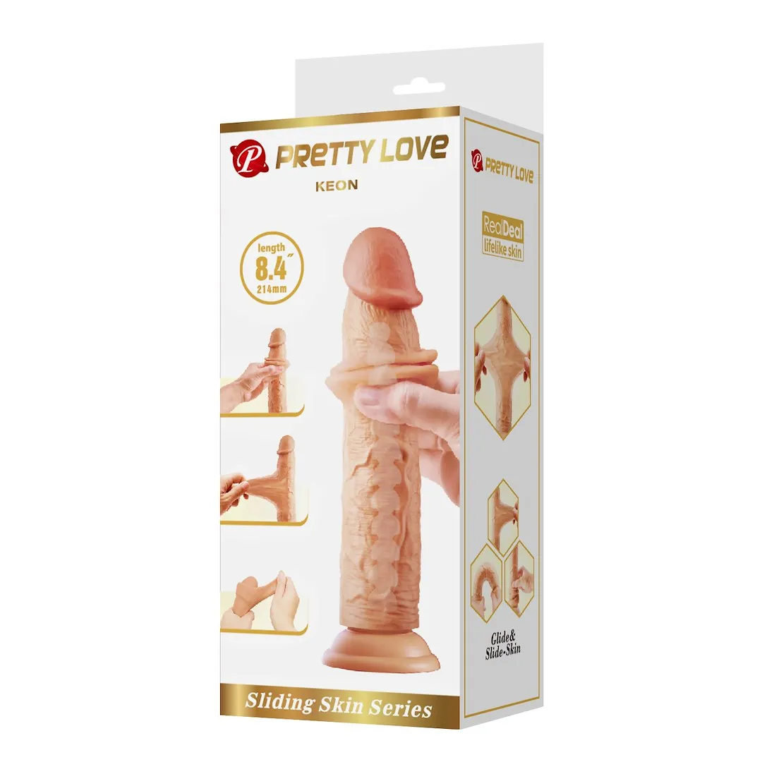 Фалоімітатор Pretty Love Keon 8.4", 21.4 см (тілесний)