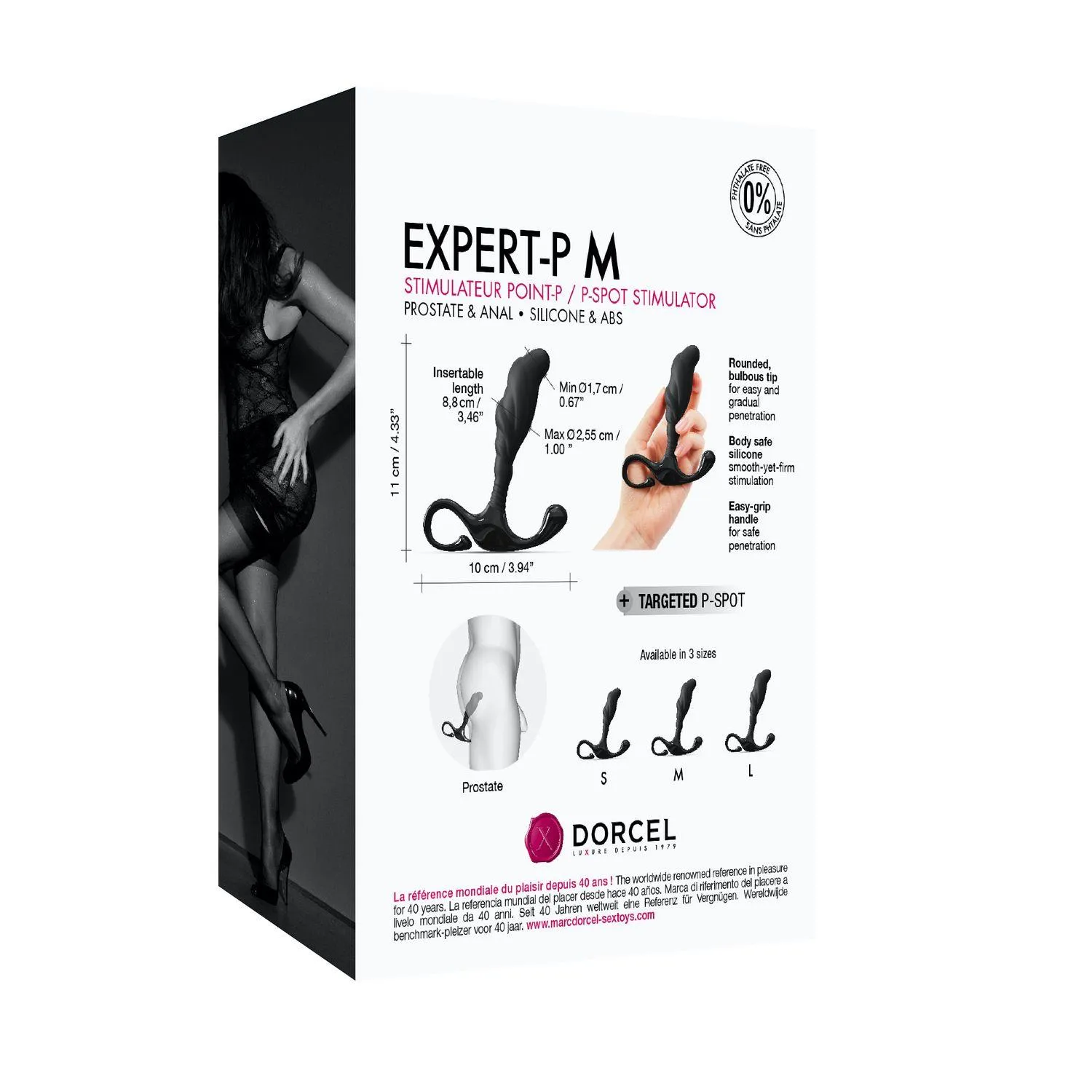 Массажер простаты Dorcel Expert P M, 11 см (черный)