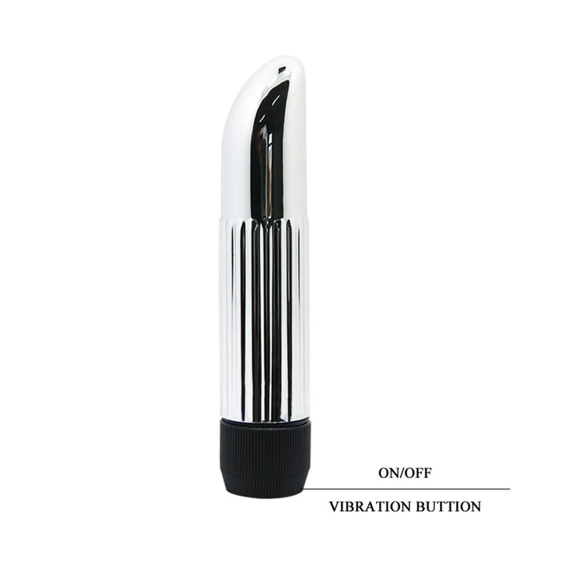 BAILE Mini Vibrator - Wibrator, Srebro, 14 cm