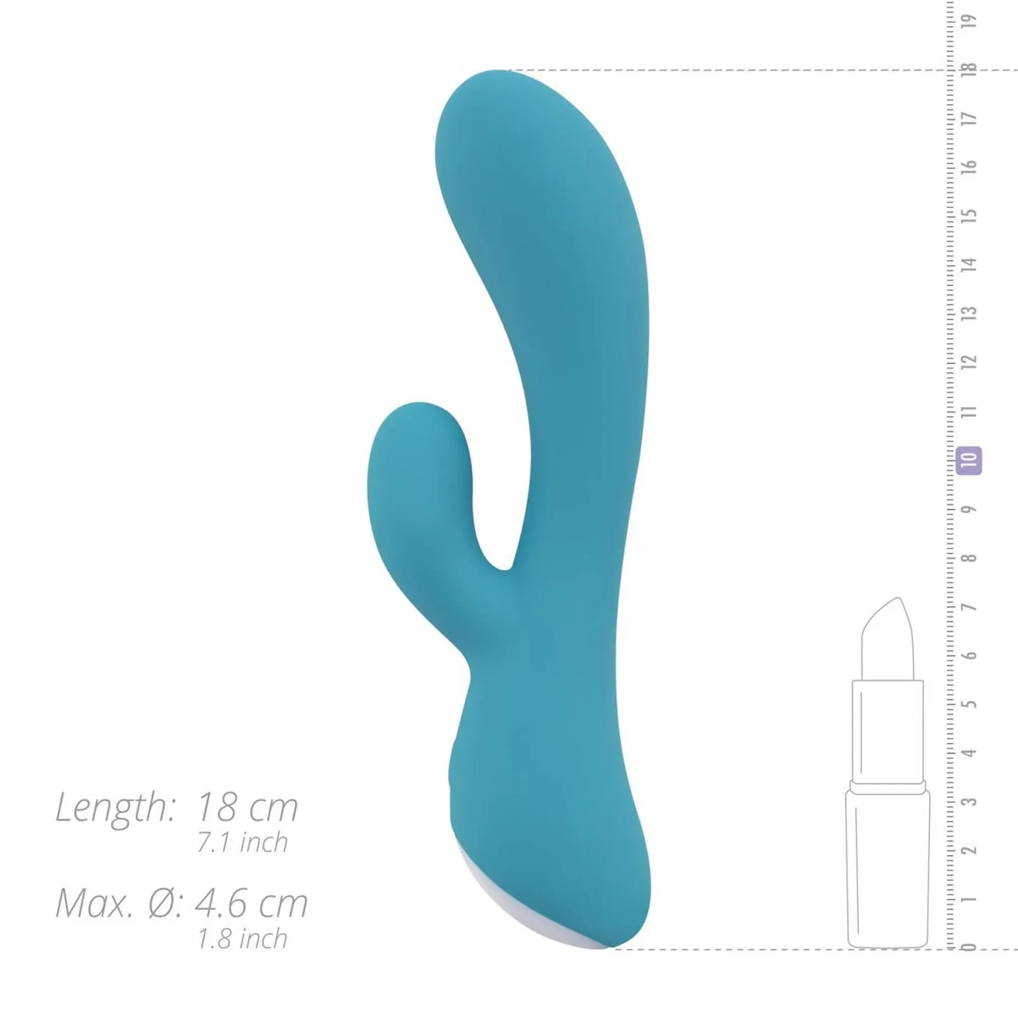 Вібратор-кролик Cala Azul Martina I Rabbit Vibrator, 18 см (бірюзовий)