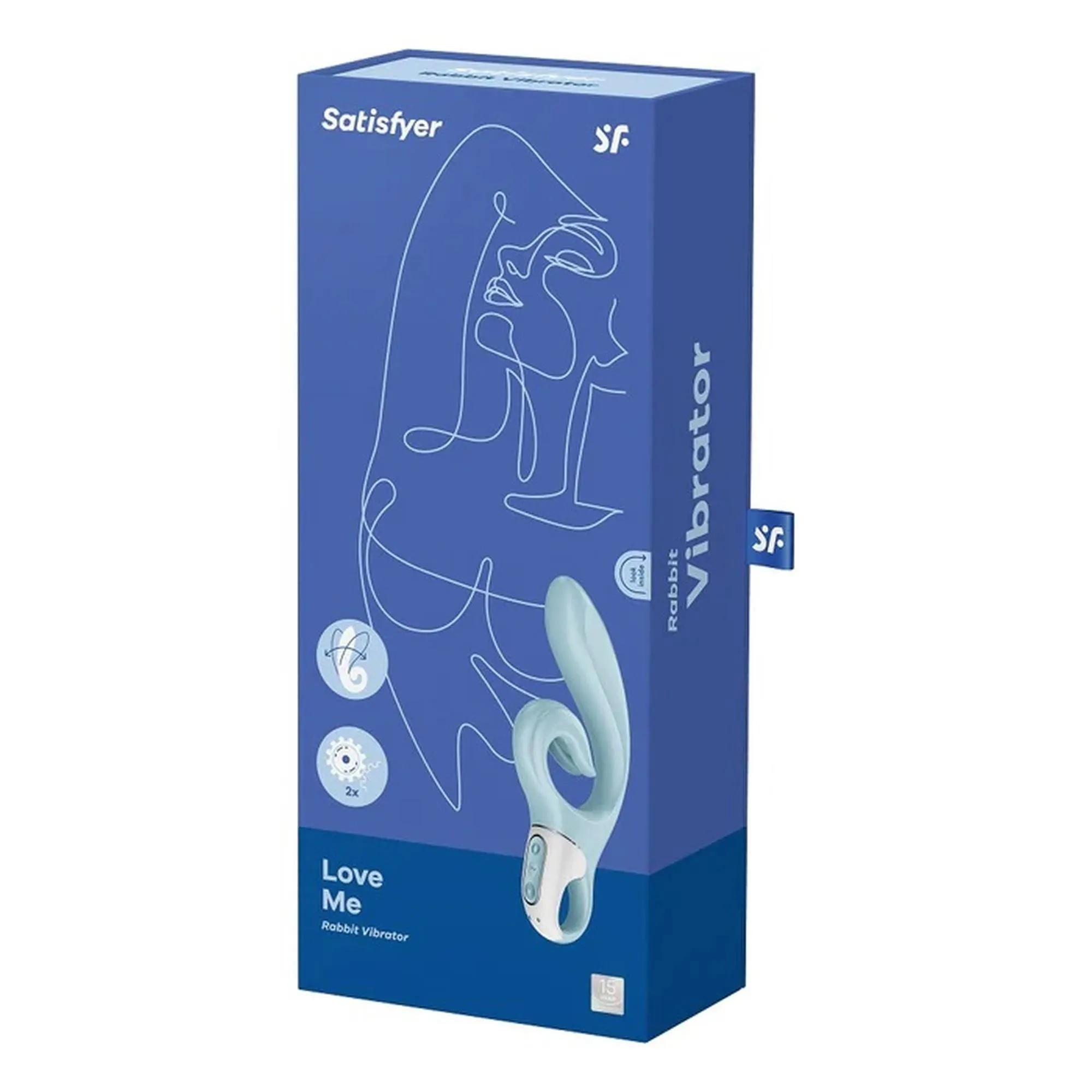Вібратор-кролик Satisfyer Love Me, 22 см (блакитний)