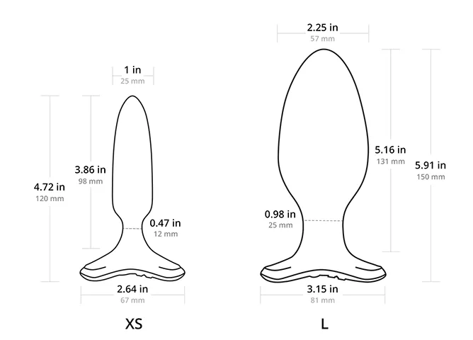 Анальная пробка Lovense Hush 2 XS, 12 см (черный)
