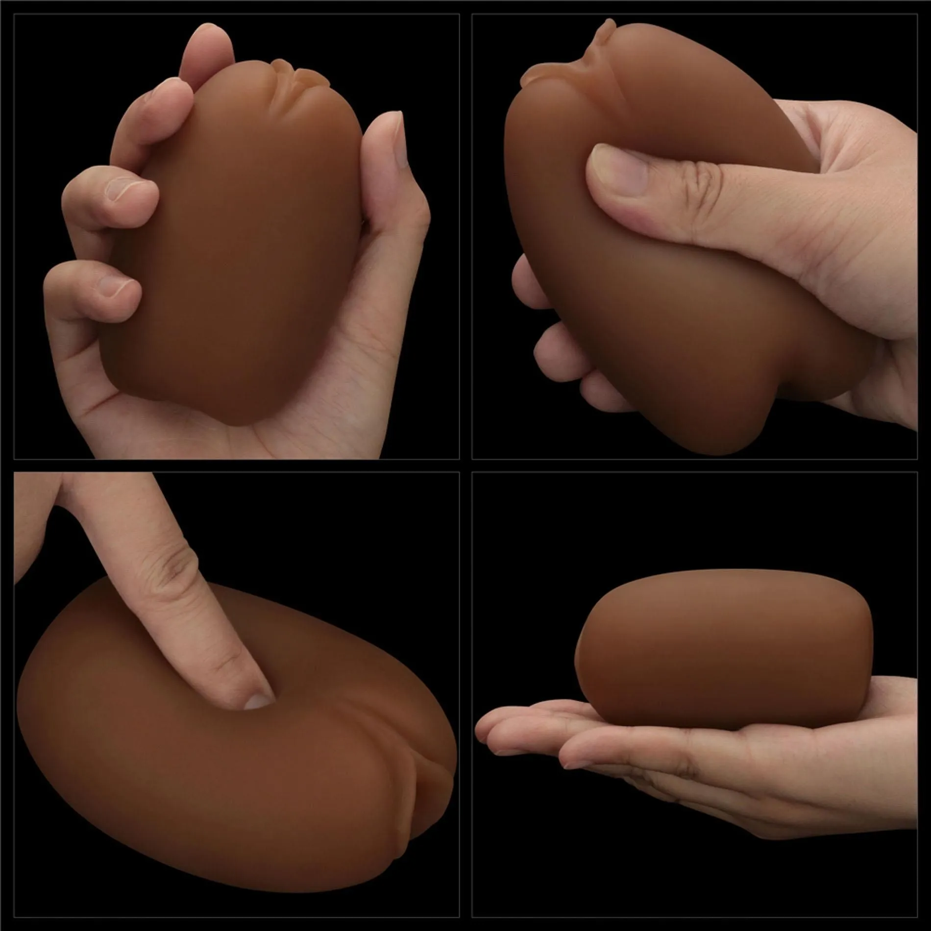 Двойной мастурбатор Lovetoy Slider Double-Ended Vagina and Anus (коричневый)