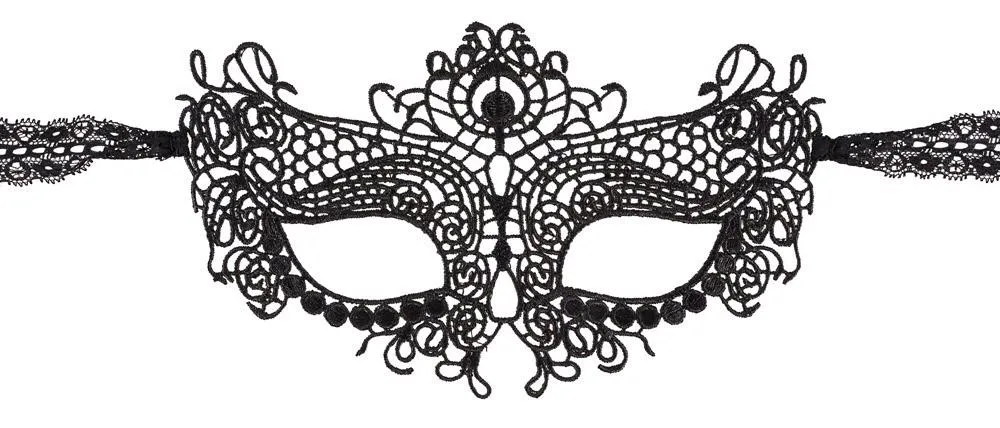 Кружевная маска Orion Embroidered, OS (черный)
