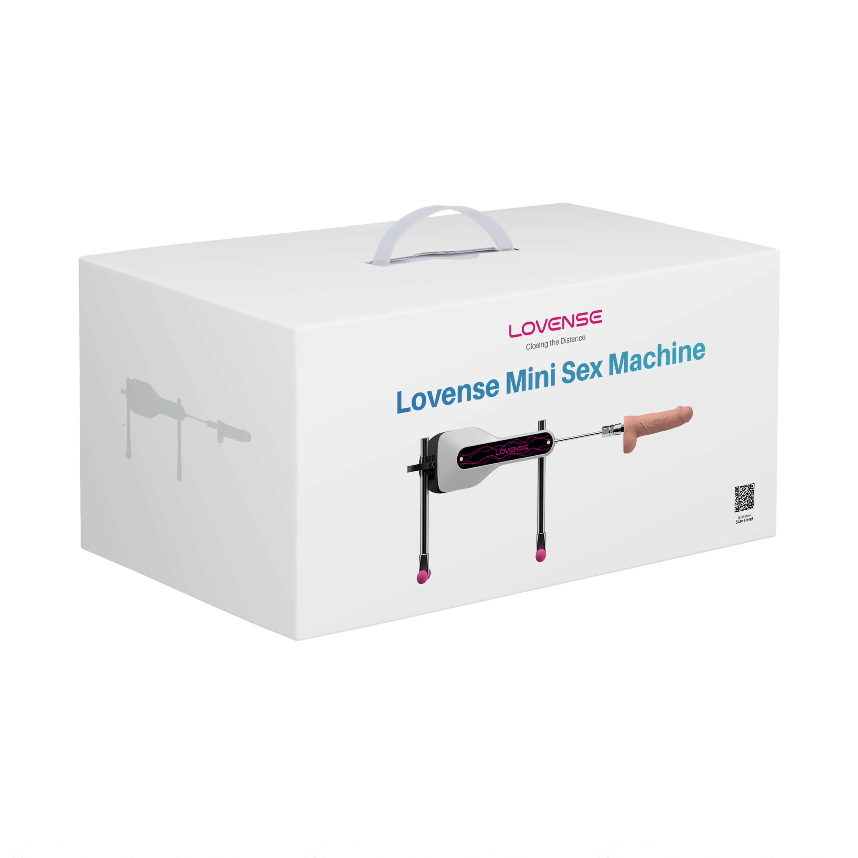 Lovense Mini Sex Machine - Maszyna erotyczna, Biały, 13.8 cm