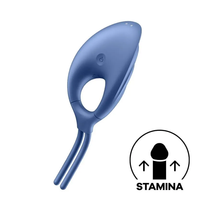 Виброкольцо Satisfyer Swordsman, 14.2 см (синий)