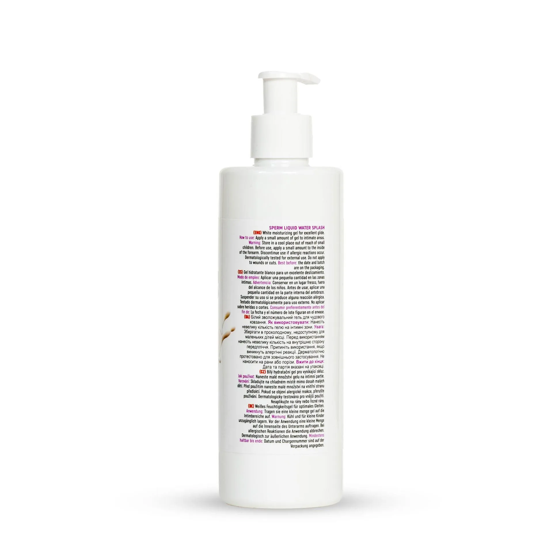 Лубрикант на водній основі MyLove Sperm Liquid Water Splash, 300 мл