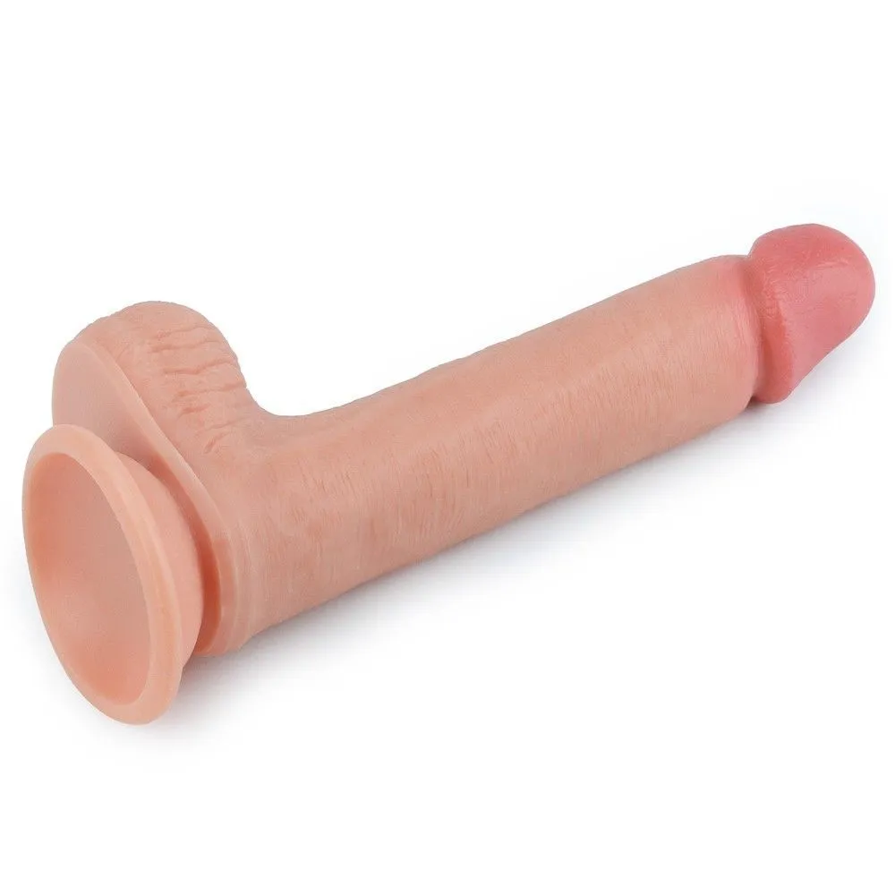 Фалоімітатор Dual layered Platinum Silicone, 20,5 см (тілесний)