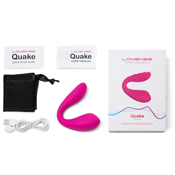 Lovense Quake - Wibrator, Różowy, 21 cm