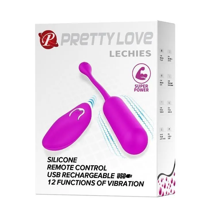 Віброяйце Pretty Love Lechies Wireless Egg, 18,6 см (фіолетовий)