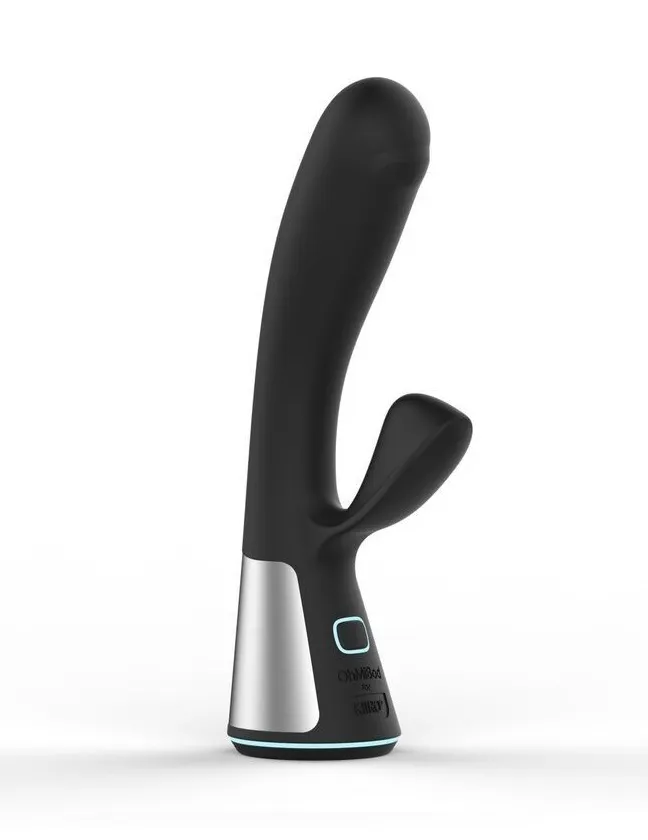 Kiiroo Fuse - Wibrator królik, Czarny, 18 cm