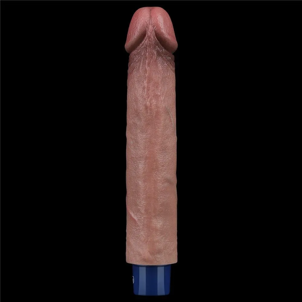 Вібратор Lovetoy Real Softee 9" Platinum Silicone, 22.8 см (коричневий)