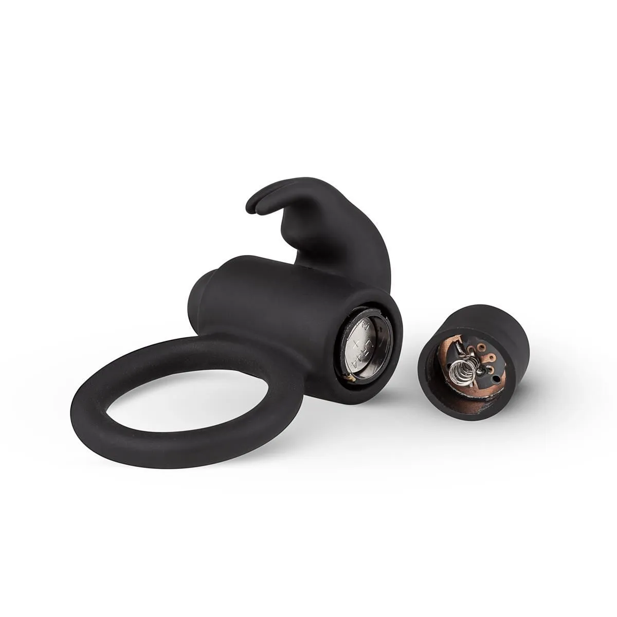 Эрекционное кольцо EasyToys Bunny Vibe Ring, 7.4 см (черный)
