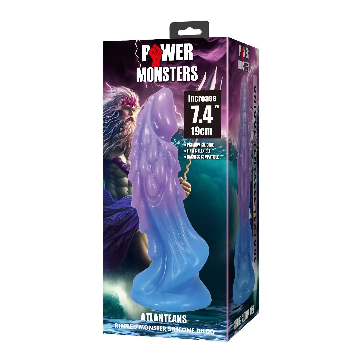 Фаллоимитатор Power Monsters Atlanteans, 19 см (мульти)