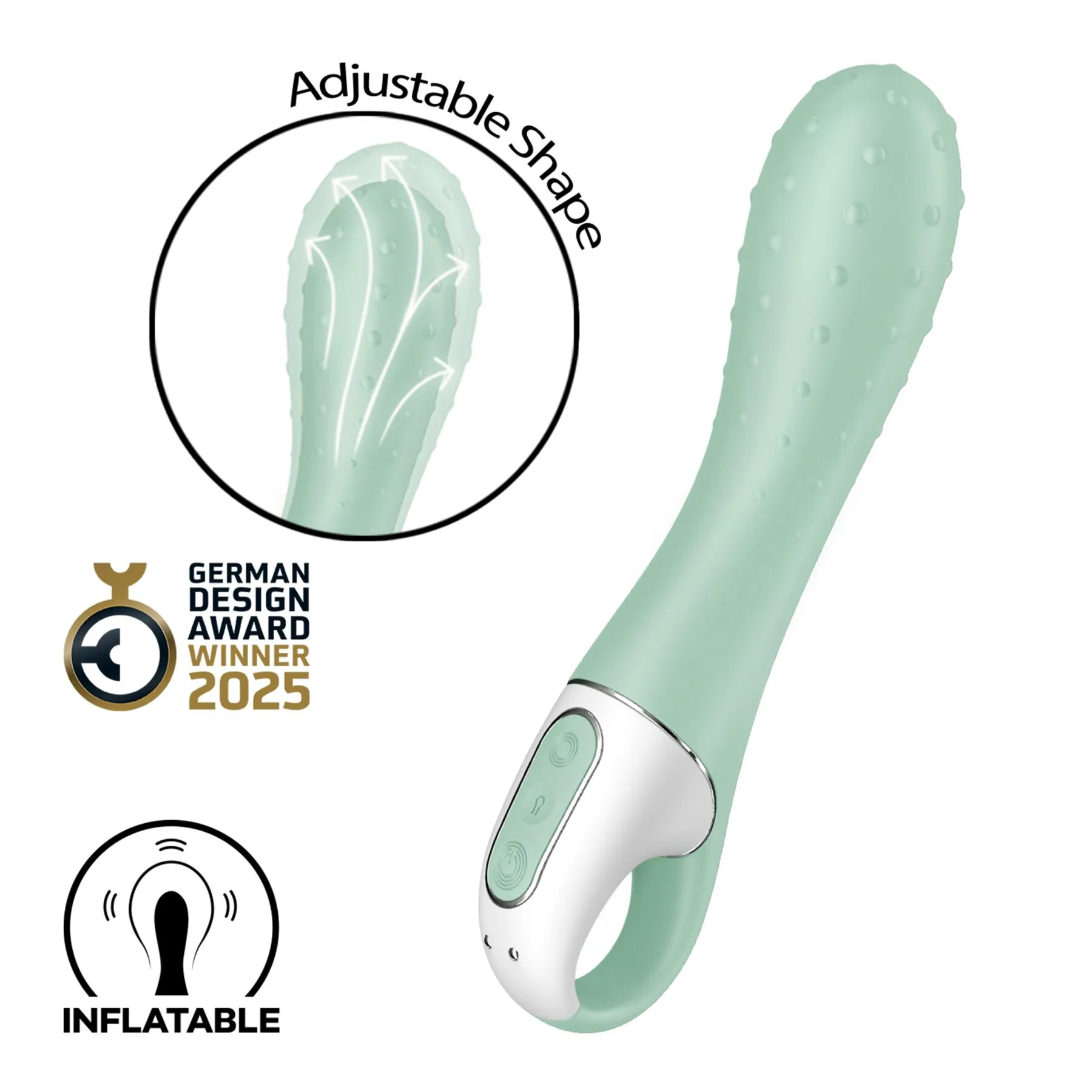 Вибратор Satisfyer Air Pump Vibrator 3, 20.8 см (мятный)
