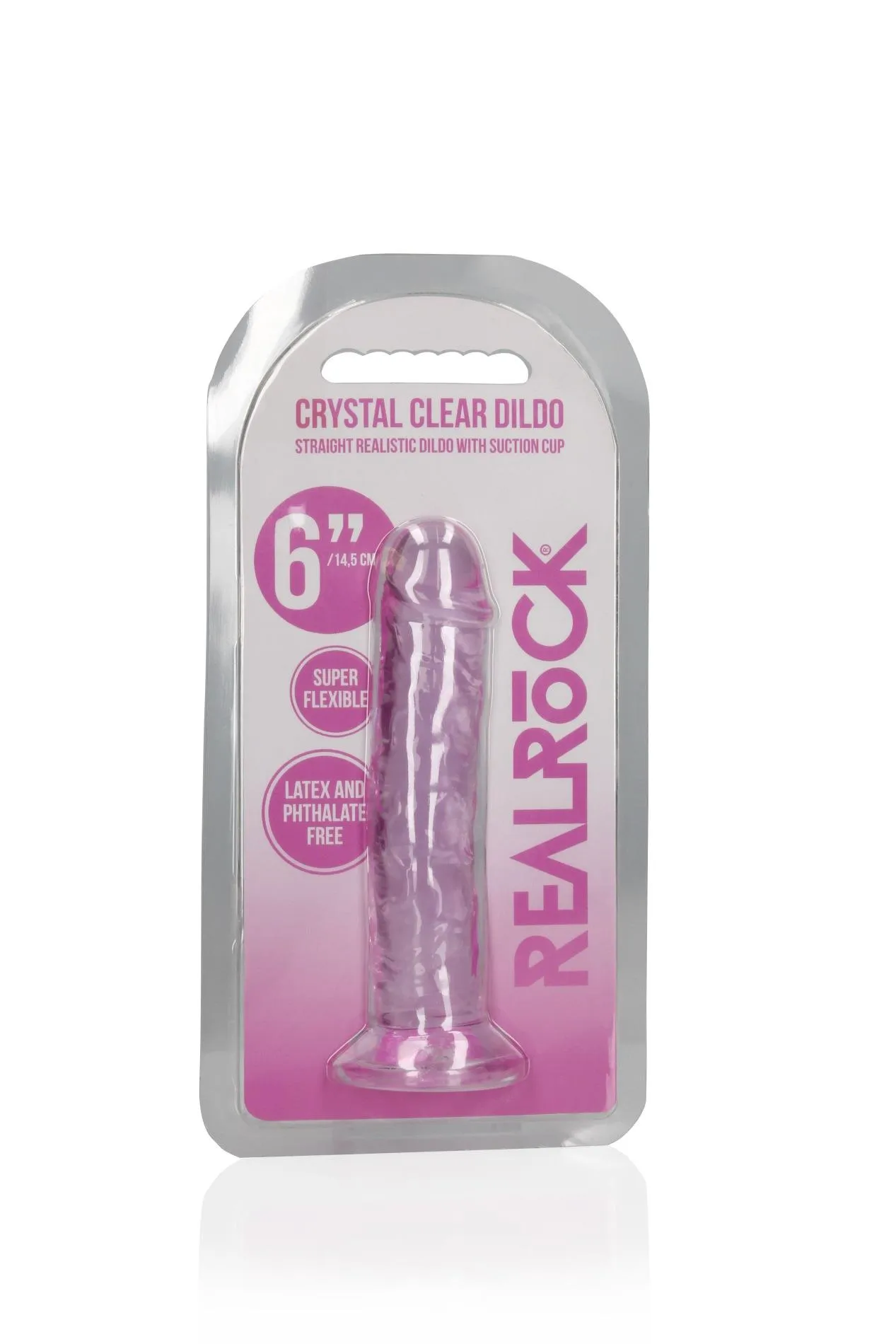 RealRock Straight Realistic - Dildo, Różowy, 15.5 cm