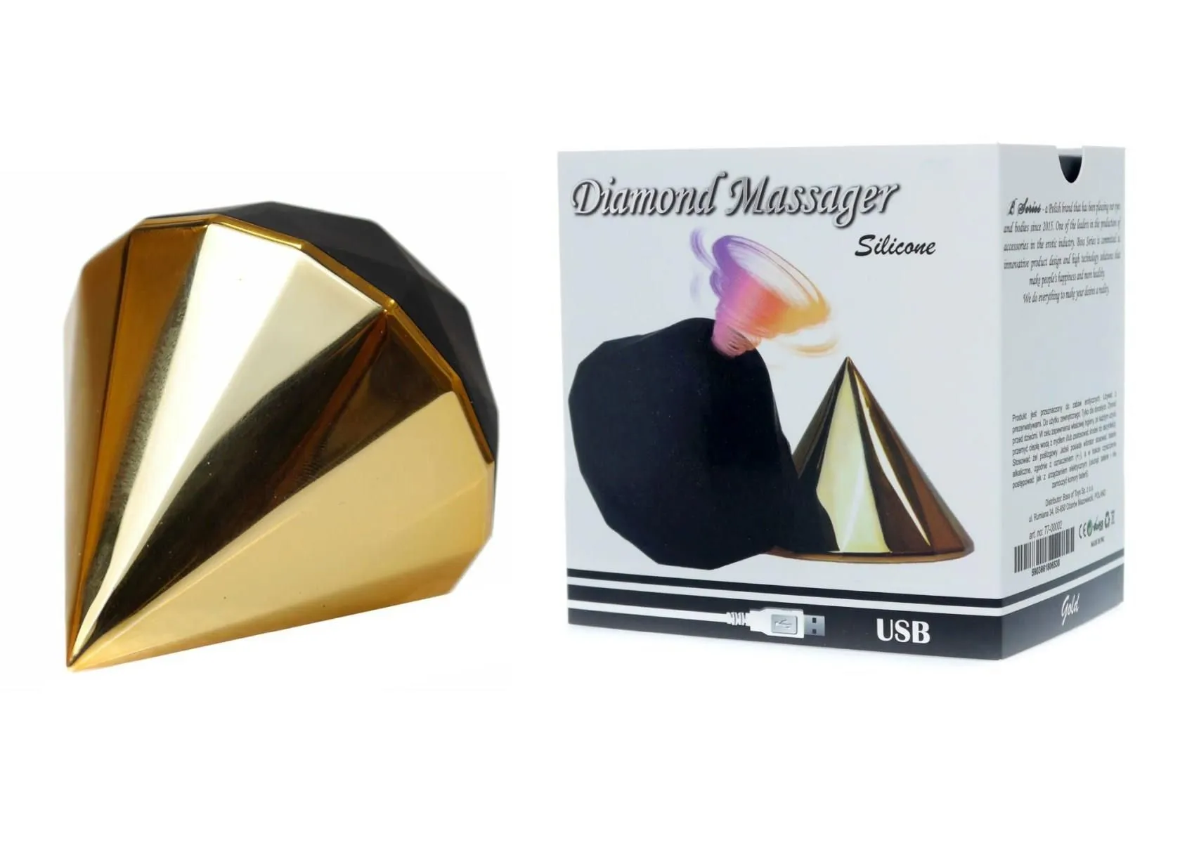 Вакуумний стимулятор клітора B - Series Smart Diamond Air Massager (золотистий)