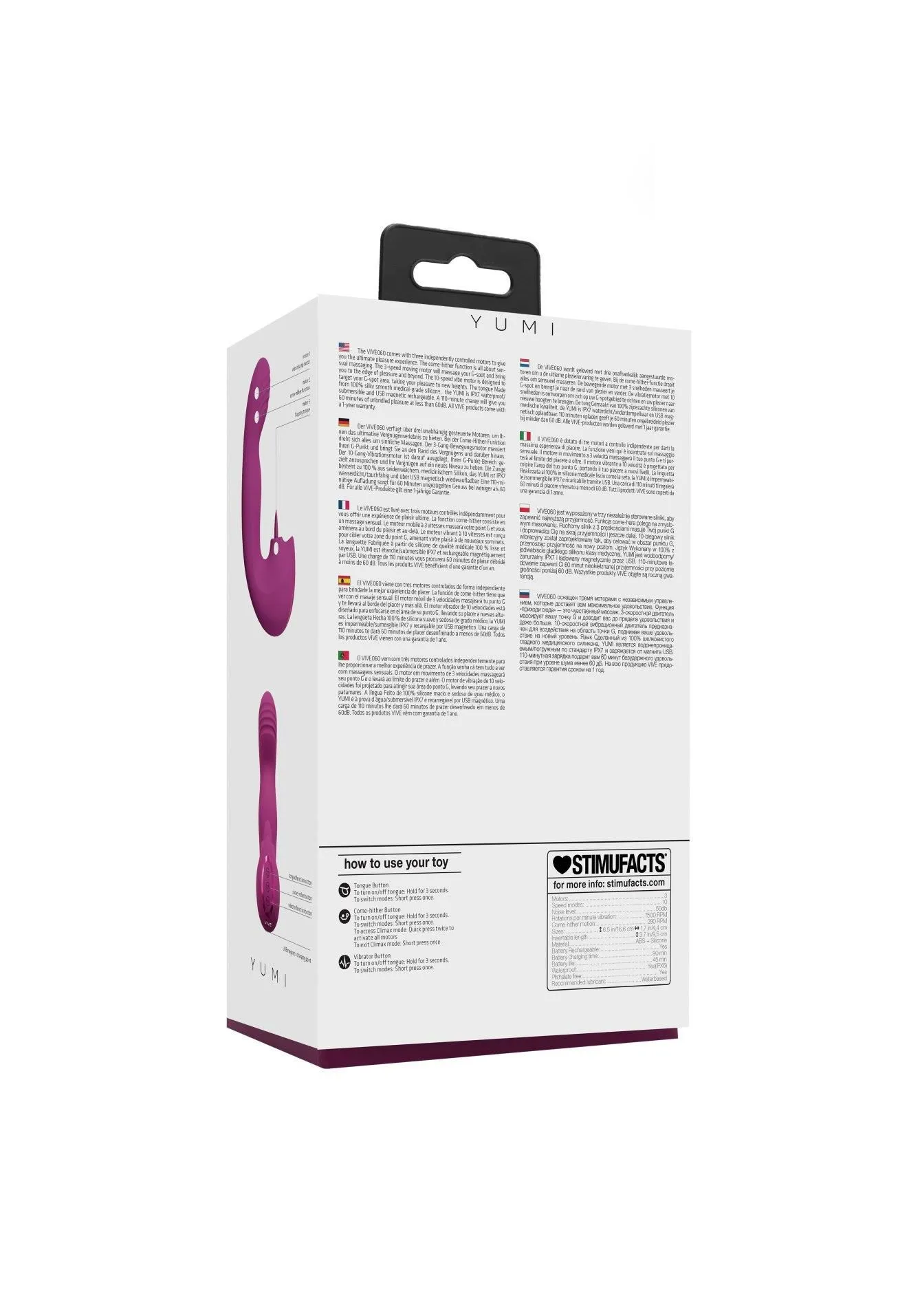 Вибратор Vive Yumi G-Spot, 13.7 см (розовый)