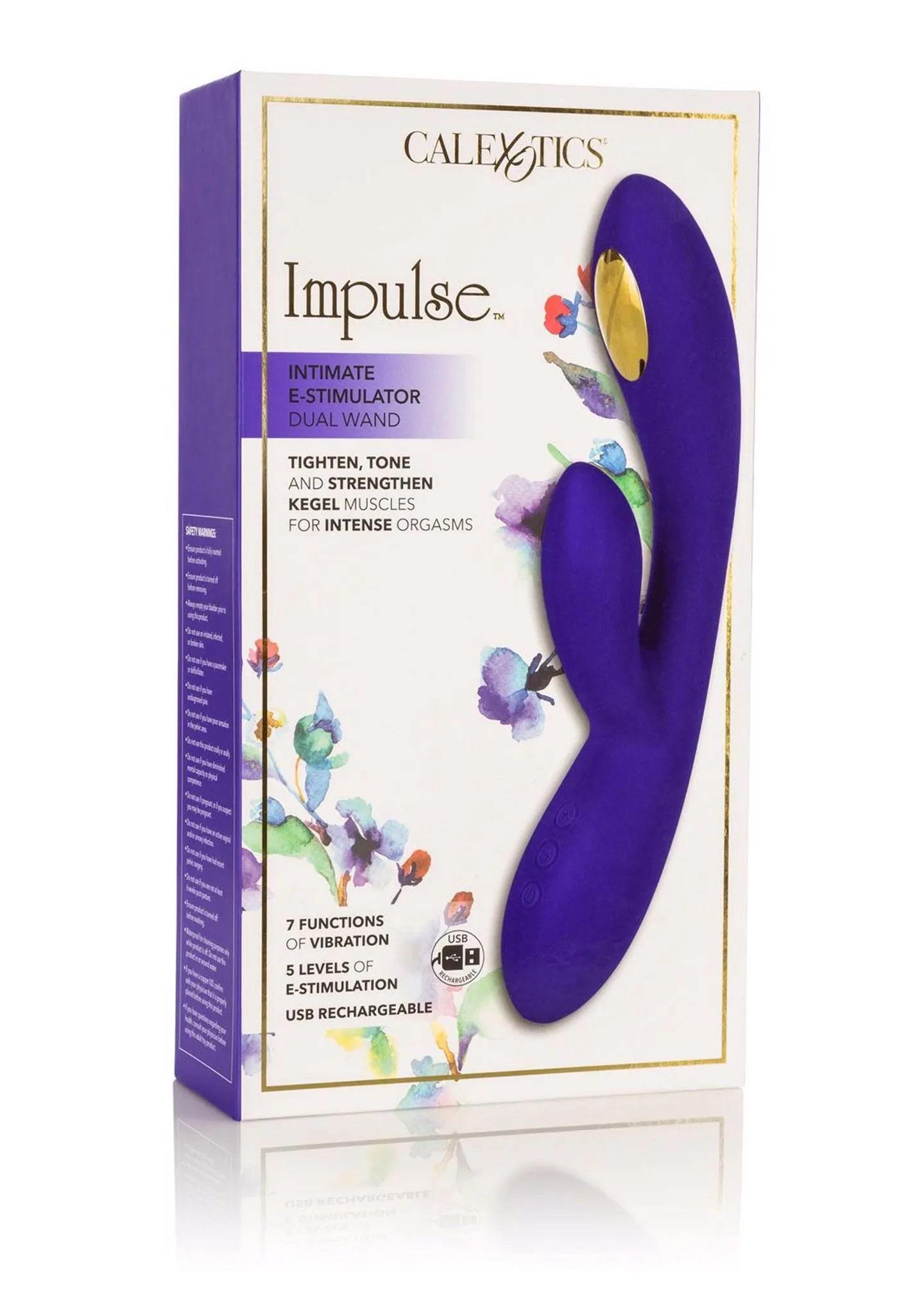 CalExotics Impulse Estim Dual Wand - Wibrator królik, Fioletowy, 21, 5 cm