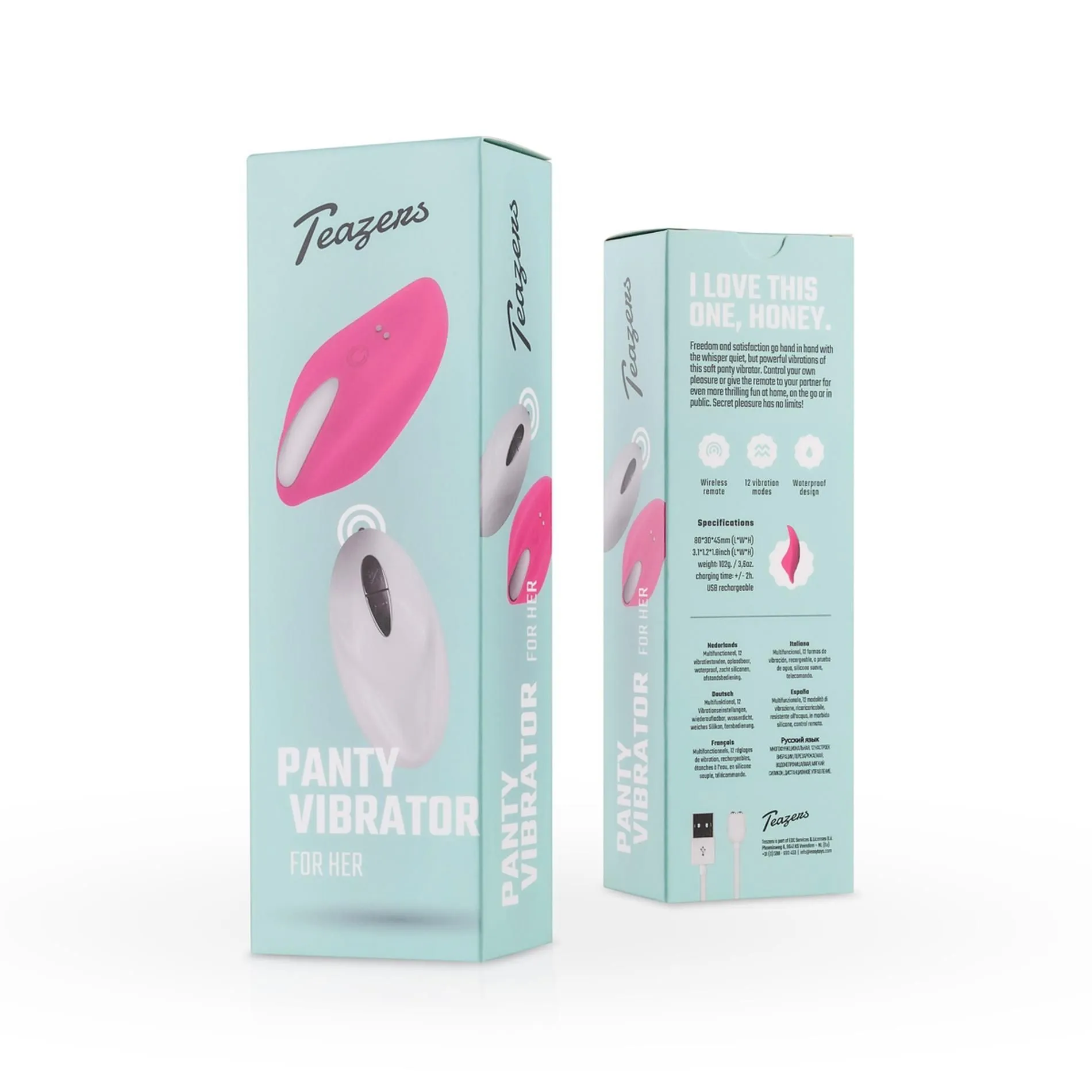 Teazers With Remote Control - Mini-wibrator, Różowy, 9 cm