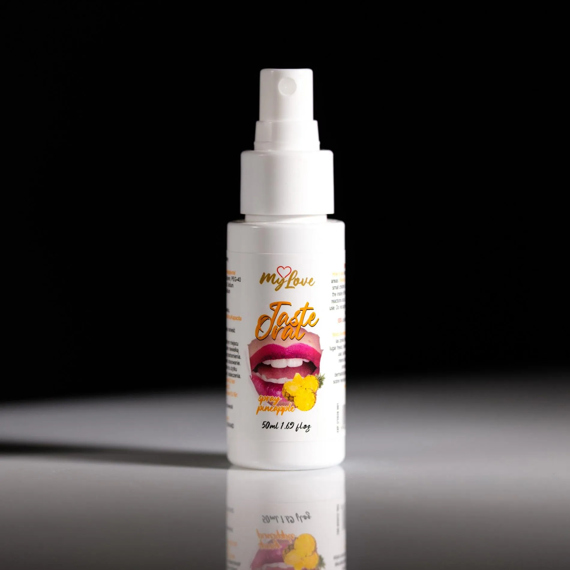 MyLove Taste Oral Spray Pineapple - Spray do seksu oralnego, Ananas, 50 ml